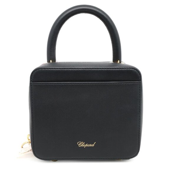 Chopard x Chloë Sevigny Green Carpet Black & Red Leather Shoulder Bag 95000-0980 - Picture 4 of 6